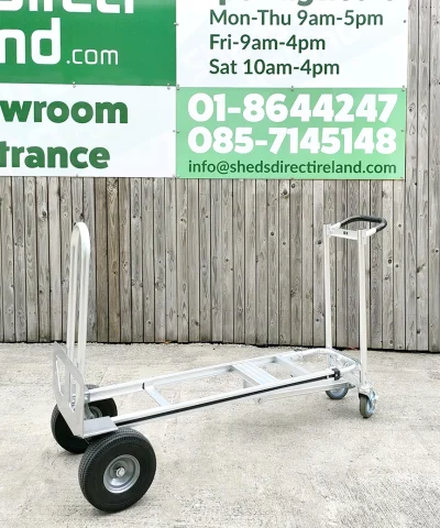 The The 3-in-1 handtruck as a flat-bed from the side