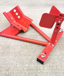 Motorbike Stand in red with adjustable wheel height holder