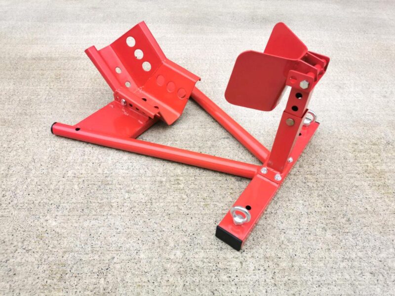 Motorbike Stand in red with adjustable wheel height holder