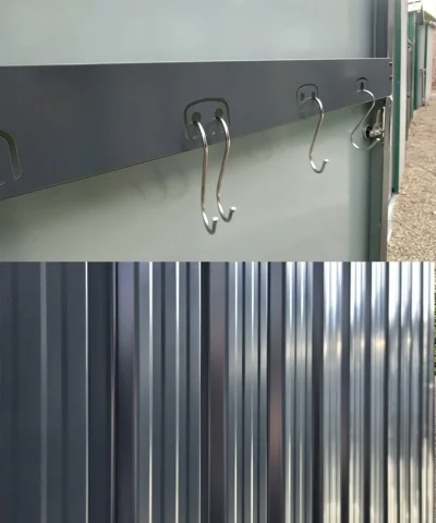 The tool hooks and exterior sheeting
