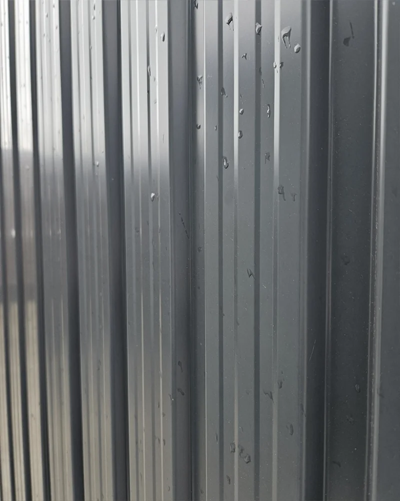 Panoramic shed sheting