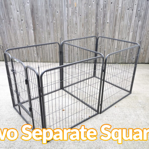 The Puppy Pen divided into 2 separate square/cube units