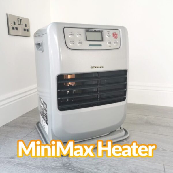 The Silver MiniMax heater at Sheds Direct Ireland