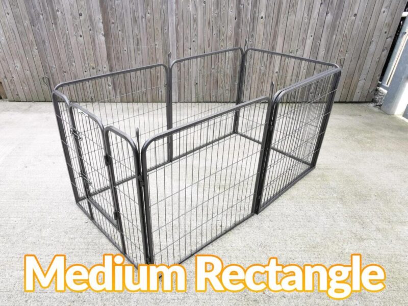 The dog pen in the Medium rectangle formation