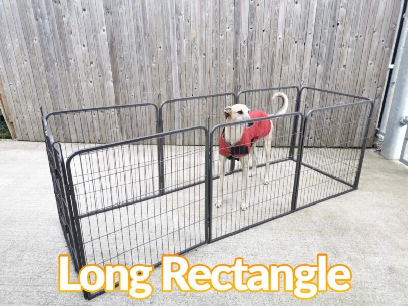 The dog pen in the Long rectangle formation.