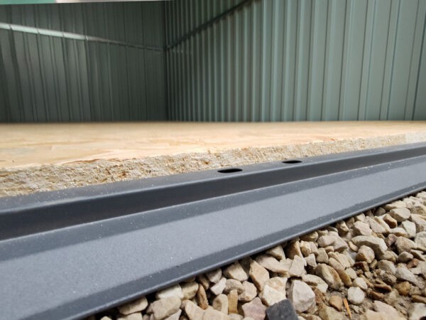 The lipped entry to the premium sheds. It's an anthracite grey which is smooth looking.
