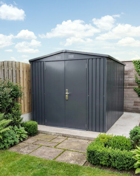 Premium Apex 8ft x 10ft Steel Garden Shed