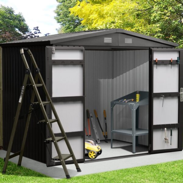 8ft wide x 6ft deep Premium Steel Shed