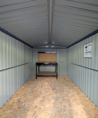The interior of the 8ft x 10ft as seen from the doors