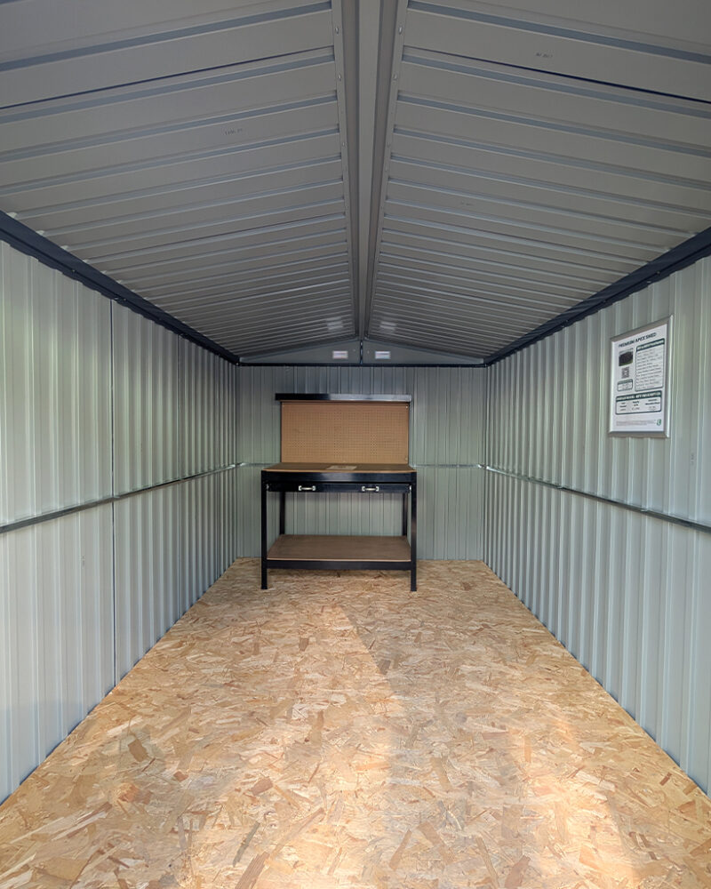 The interior of the 8ft x 10ft as seen from the doors