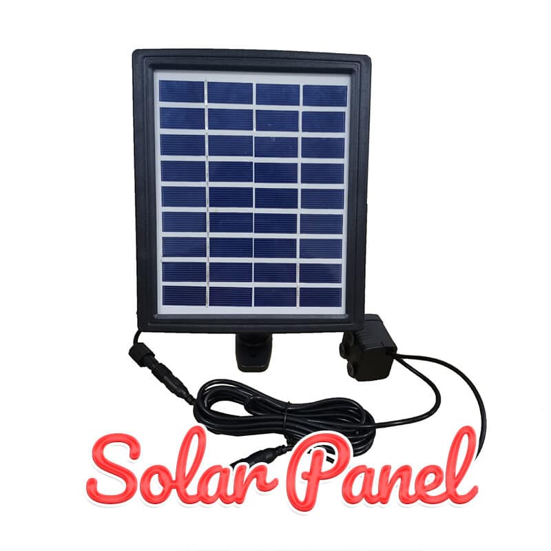 The Solar Panel which powers the water features