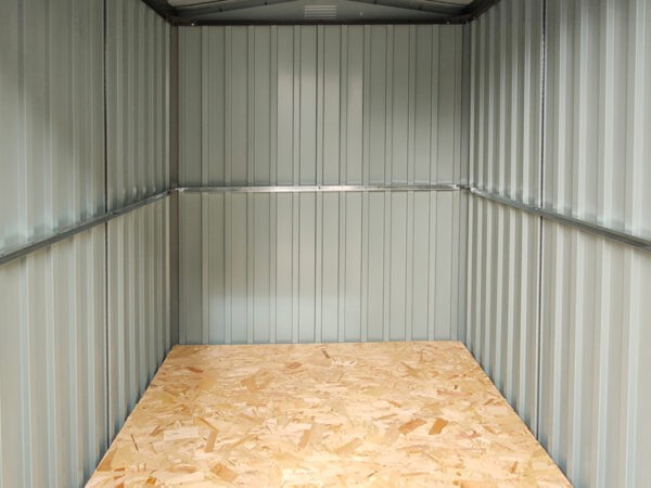 5ft x 6ft Steel Garden shed interior