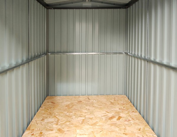 5ft x 6ft Steel Garden shed interior
