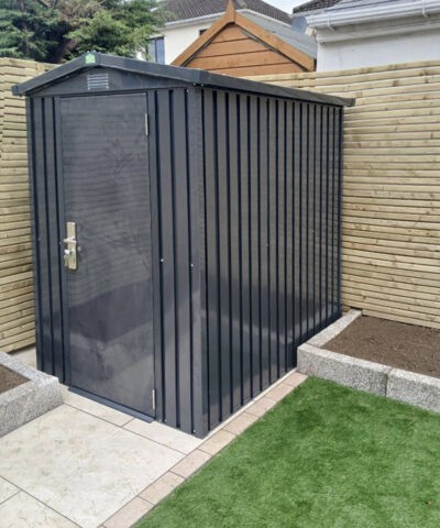 The Apex 5ft shed in a garden in Galway