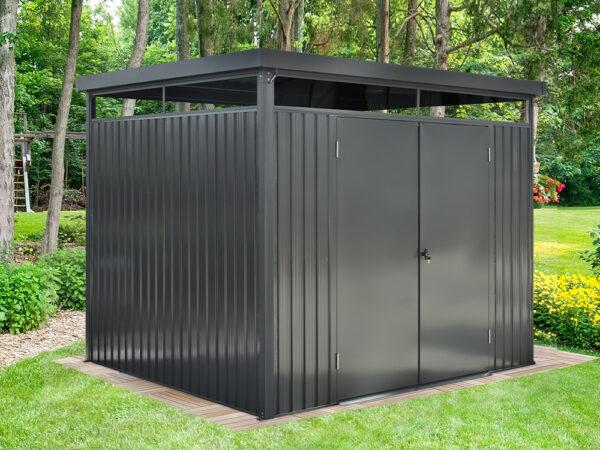Premium Panoramic Steel Garden Shed 9.5ft x 8ft