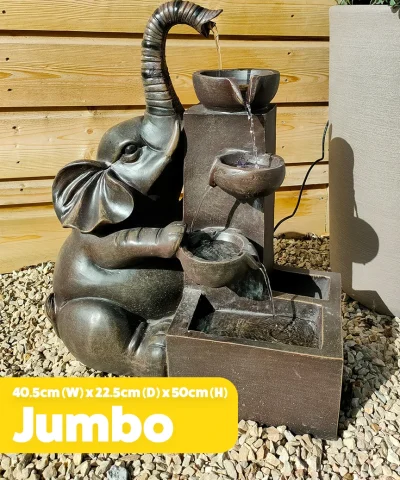 The elephants 'jumbo' water feature