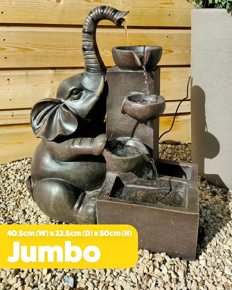 The elephants 'jumbo' water feature