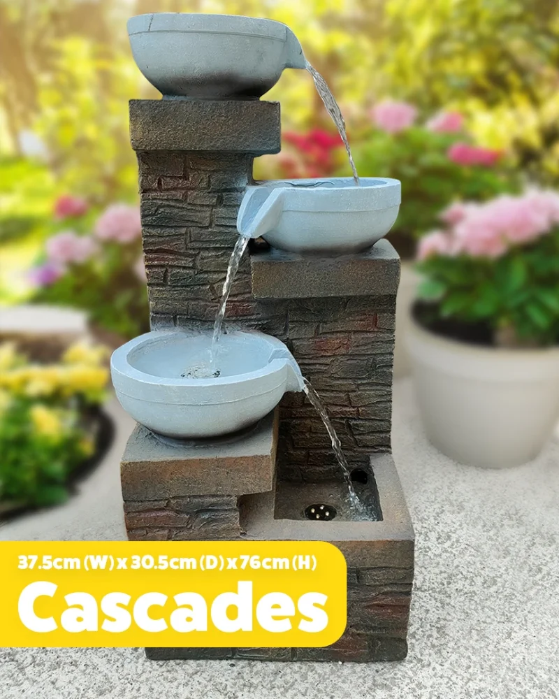 The cascades water feature