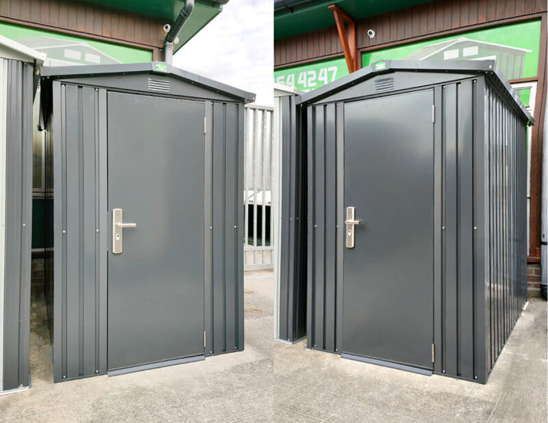 Two premium apex 5x6 sheds side by side