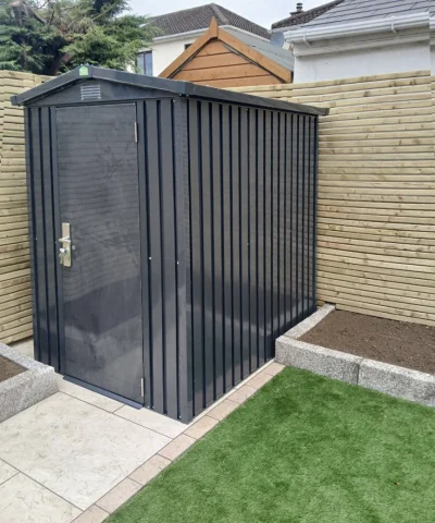 A customers photo of their premium apex shed