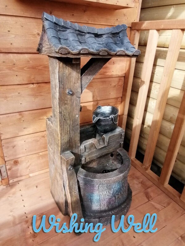 The Wishing Well as seen on the Sheds Direct Ireland showroom, on the porch on the Chalet Shed