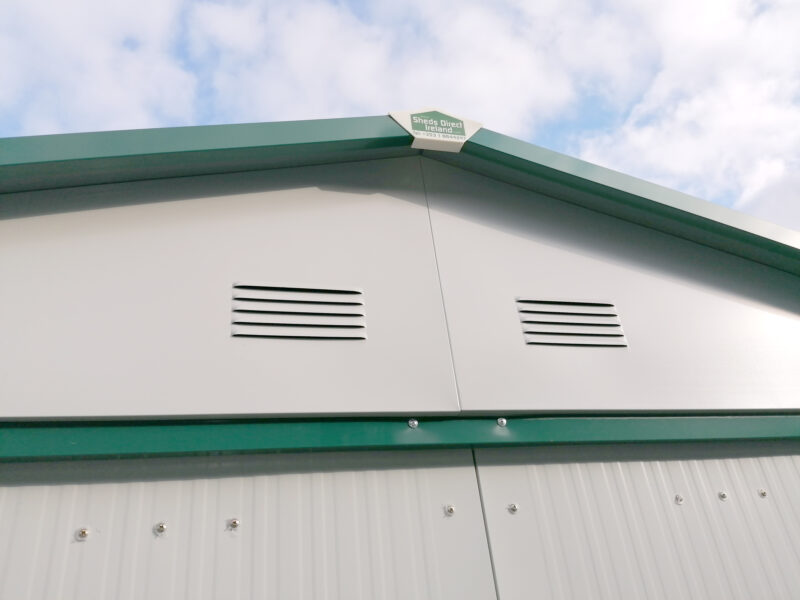 The built-in metal air vents on the 8ft x 6ft Steel Garden Shed