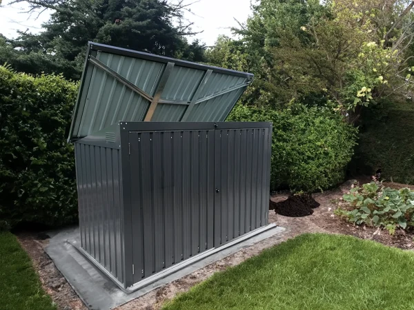 The Three Bin Store in a back garden
