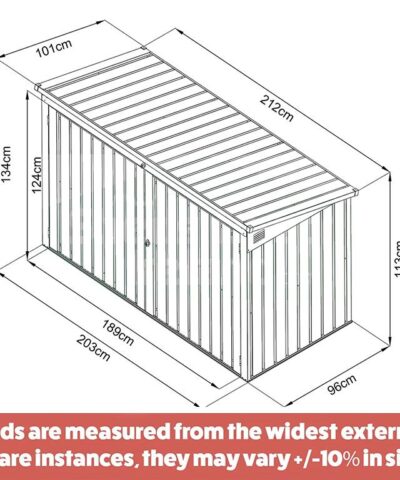 Wheelie bin store dimensions