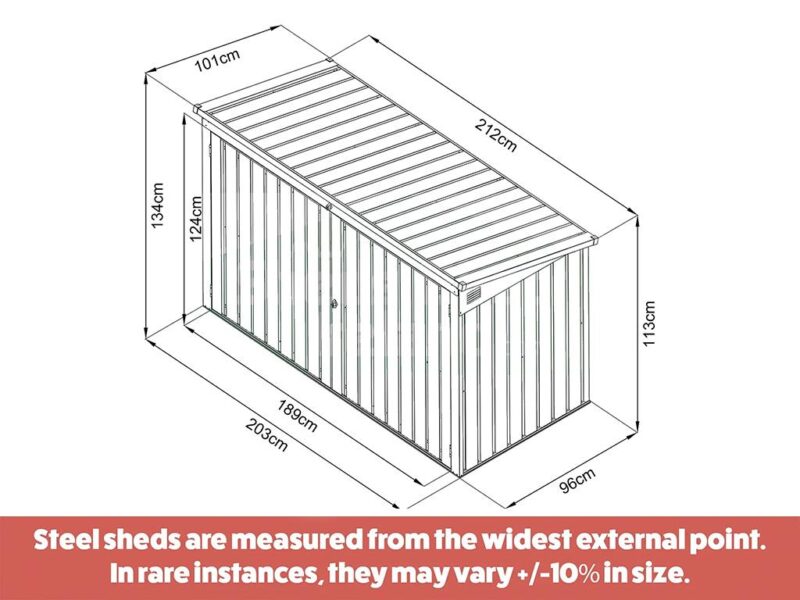 Wheelie bin store dimensions