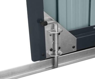 The internal bolt lock on the three bin store