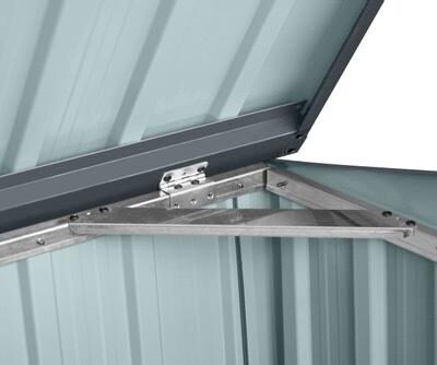 The supported edges of the three bin store from sheds direct Ireland