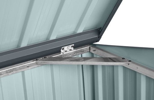 The supported edges of the three bin store from sheds direct Ireland
