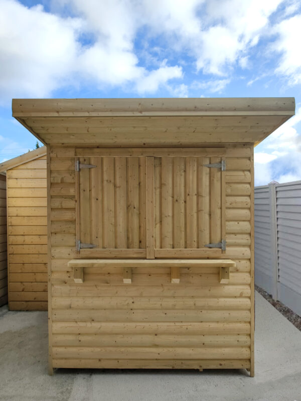 The Tolka Garden Bar as seen from the front in the Sheds Direct Ireland showroom in Finglas, North Dublin