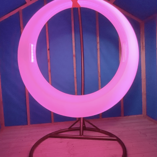 The LED Swing Chair in Pink