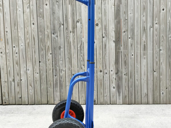 A side profile view of the compactable hand truck from sheds direct ireland
