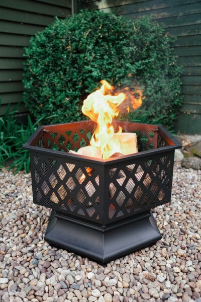 A lit Fire Pit
