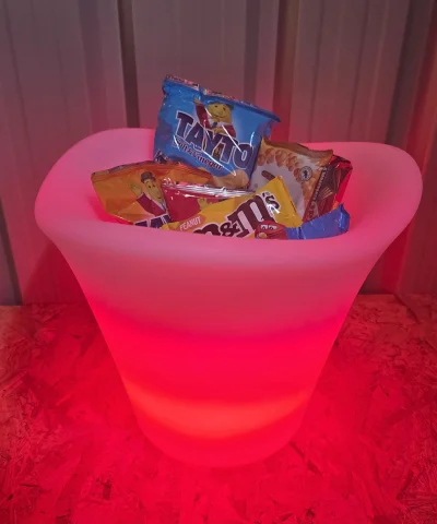 The led pot glowing in red