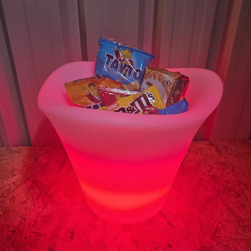 The led pot glowing in red