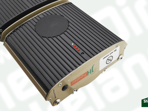The charging mechanism, speaker and visual display on the end of the speaker with heater