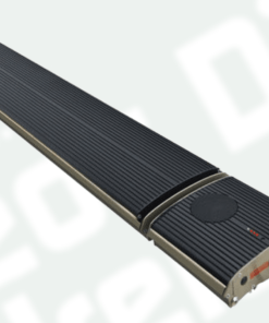 A full width view of the heater with speaker