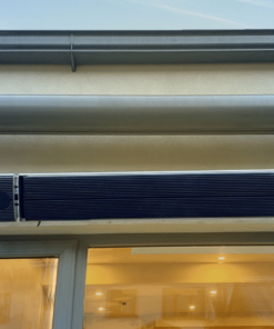 The Ronan Heating heater mounted outside a house above a window