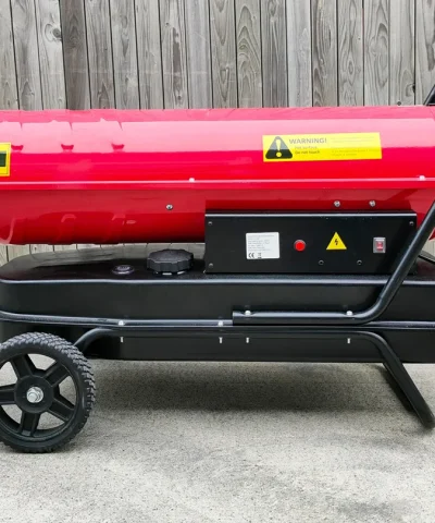 The side profile of the rocket heater