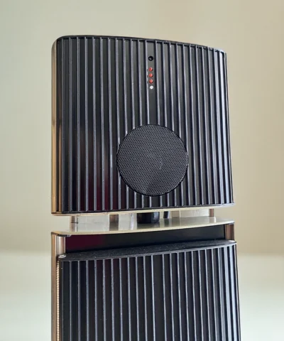 Macro detail on the head of the Ronan Heating infrared heater