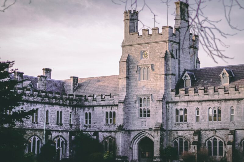 A photo of the castle on the grounds of University College Cork.
