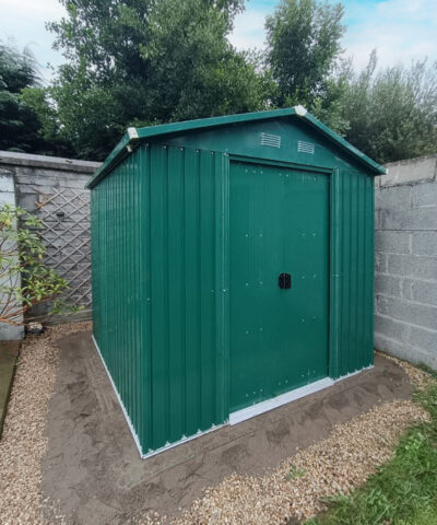 Steel 8f x 6ft Garden Shed in green