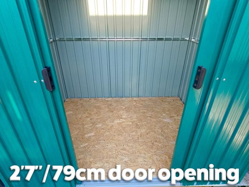 A view of the open doors which open to 2'7" or 79cm