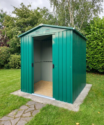 The Green 6ft x 5ft Garden Shed in a back garden of a co.Meath home