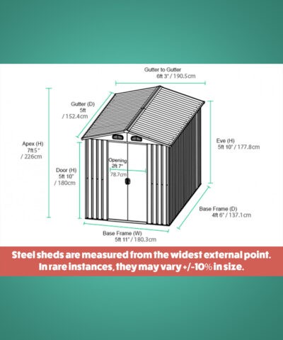 6ft x 5ft shed dimensions