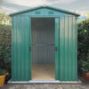 6ft x 5ft steel shed in green