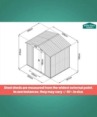 8ft x 6ft classic sheds' dimensions